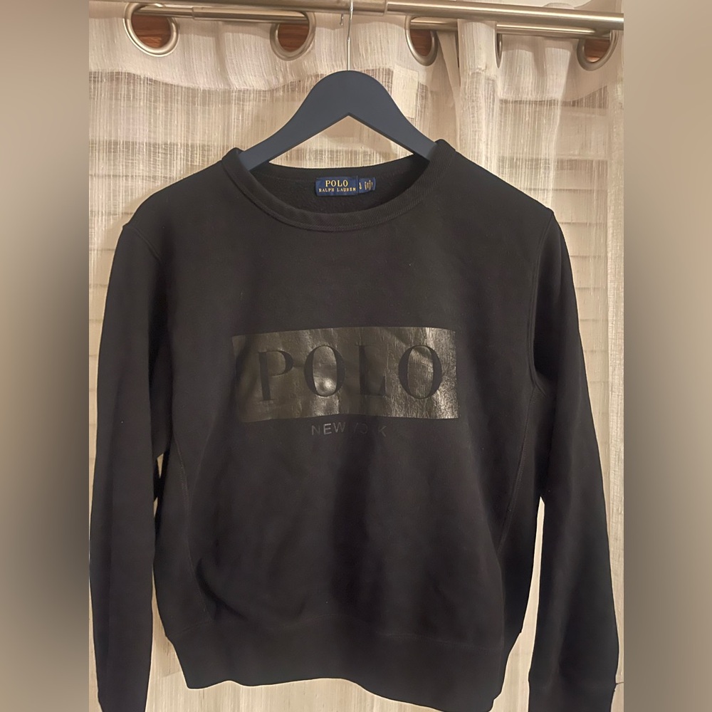 Women’s Polo sweatshirt black on black